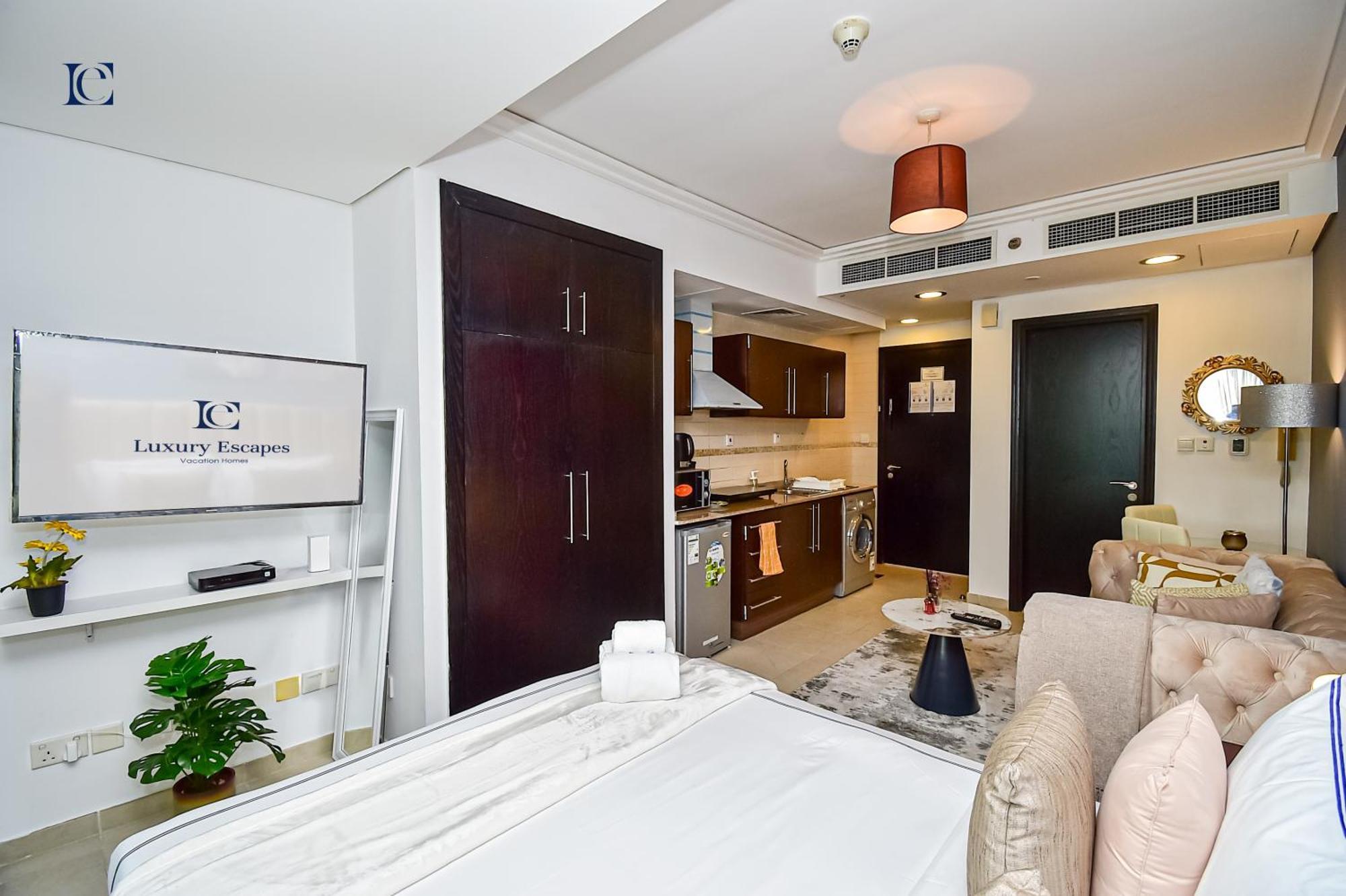 Luxury Escapes - Modern Studio Apt - Metro, Beach & Mall Mins Away Dubai Buitenkant foto